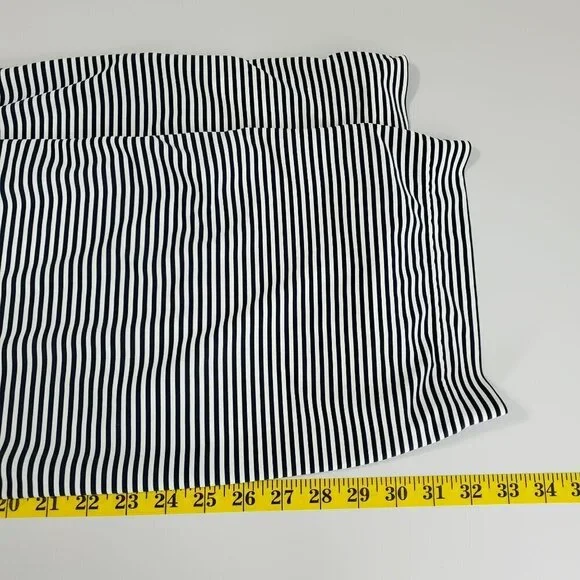 FootJoy Mens Golf Polo Size M Blue White Striped Short Sleeve Button LOGO - Picture 9 of 9